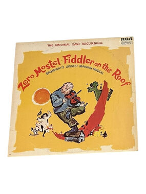 Vintage Zero Mostel Fiddler On The Roof 12" Black Vinyl LP RCA Soundtrack